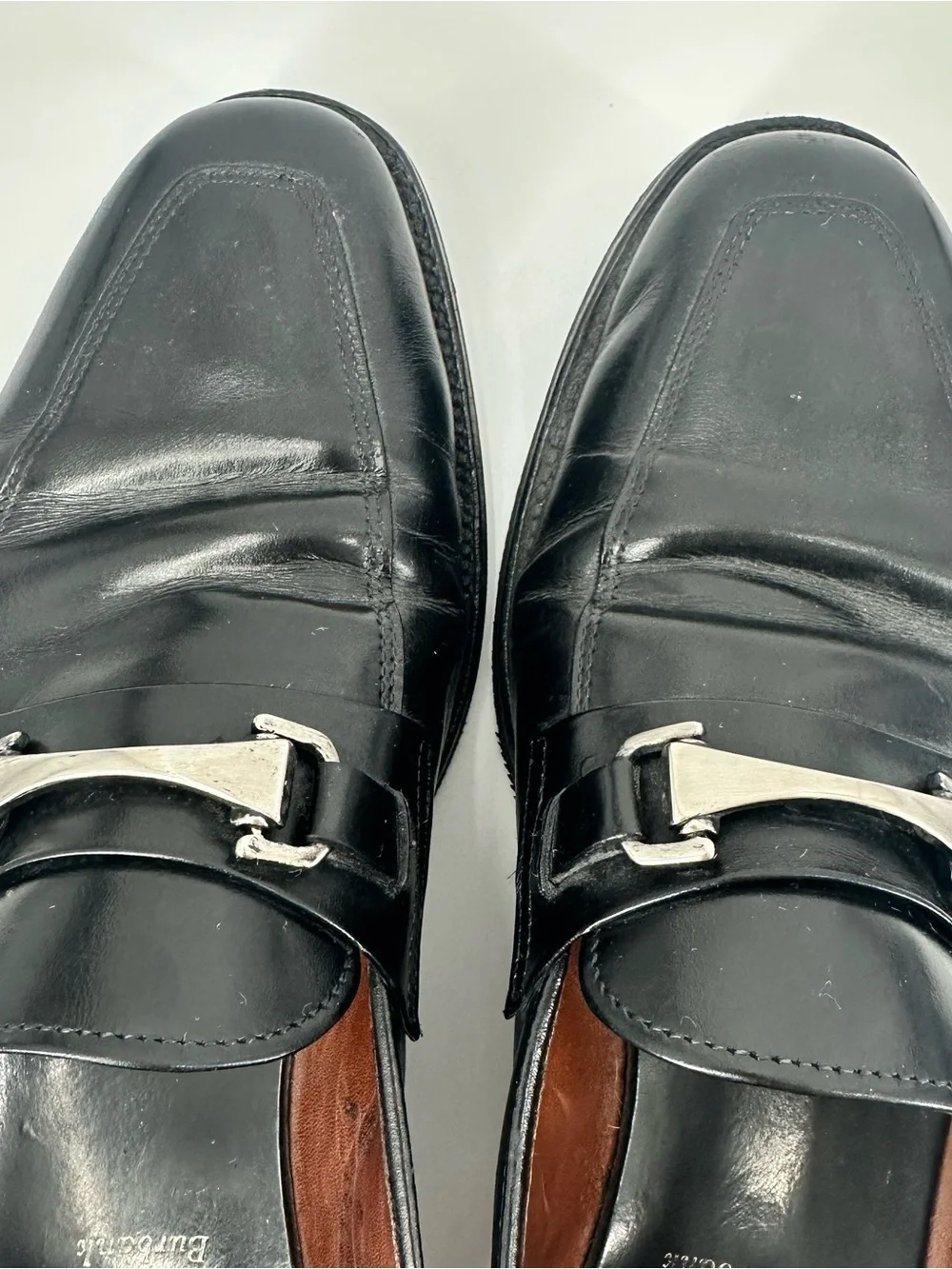 Allen Edmonds Burbank Black Leather Metal Bit Loafer Dress Shoes Slip-On 9.5 E